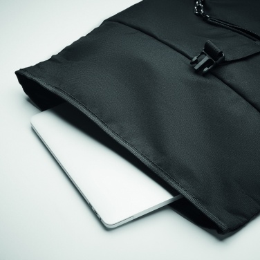 Logo trade promotional gift photo of: 600D RPET rolltop backpack